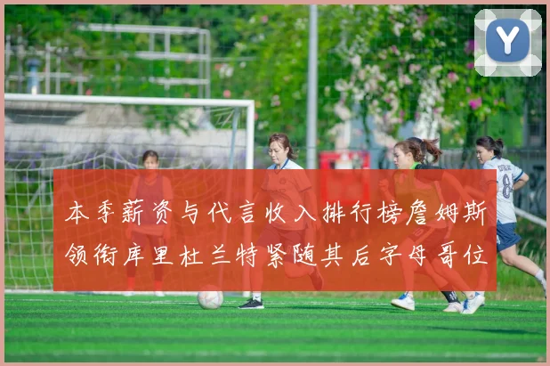 本季薪资与代言收入排行榜詹姆斯领衔库里杜兰特紧随其后字母哥位列第四