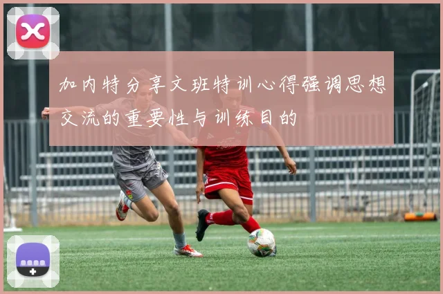 加内特分享文班特训心得强调思想交流的重要性与训练目的